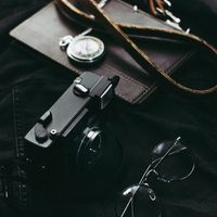 Stretching strap on a dark background